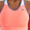Toparlayıcı Bra 7 tommylife toptan neon pembe renk bloklu sirt baski detayli dar kalip kadin bustiyer 97253 108856 16 K
