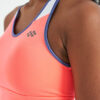 Toparlayıcı Bra 9 tommylife toptan neon pembe renk bloklu sirt baski detayli dar kalip kadin bustiyer 97253 108857 16 K